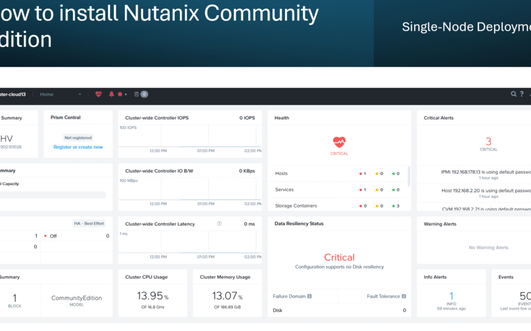 How to Install Nutanix Community Edition (NCE) on a Single-Node Server